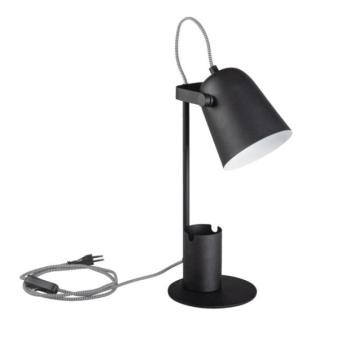 LED lámpatest , asztali , kapcsolóval , telefontartóval , E27 , fekete , Kanlux , Raibo kép