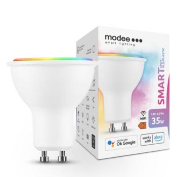 LED lámpatest , égő , spot , GU10 , 4.7W , 110° , RGB , CCT , dimmelhető , WIFI , TUYA , Modee kép