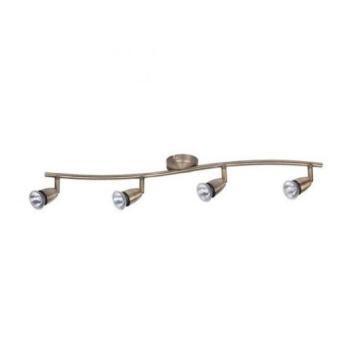LED lámpatest , fali , 4 x GU10 foglalat , bronz , IP20 , Rábalux , Norman kép