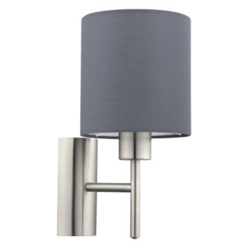 LED lámpatest , fali , E27-es foglalatú , textil , szürke , EGLO , PASTERI , 94926 kép
