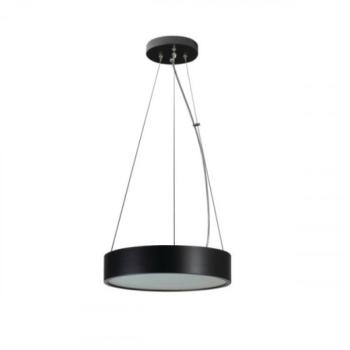 LED lámpatest , függeszték , 3 x E27 , kerek , fa , fekete , JASMIN kép