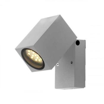 LED lámpatest , GU10-es foglalatú , oldalfali , négyzet , állítható fejű , ezüst , IP44 , Optonica kép