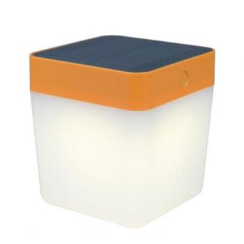 Led lámpatest , kültéri , 1W , napelemes , dimmelhető , meleg fehér , IP44 , narancs , LUTEC , TABLE CUBE kép