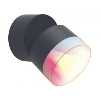 LED lámpatest , kültéri , fali , billenthető , 9.5W , RGB , CCT , dimmelhető , szürke , IP44 , LUTEC CONNECT , DROPSI kép