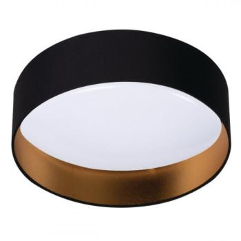 LED lámpatest , mennyezeti , 17.5W , kerek , természetes fehér , fekete és arany , RIFA kép