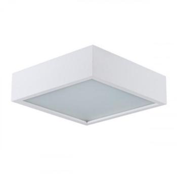 LED lámpatest , mennyezeti , 3 x E27 , négyzet , fehér, fa , üveg , MERSA kép