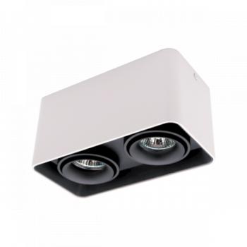 LED lámpatest , mennyezeti , spot , 2 x GU10 foglalat , fehér , fekete , DL-044 kép