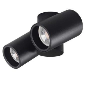 LED lámpatest , mennyezeti , spot , 2x5W , GU10 foglalat , fekete , BLURRO kép