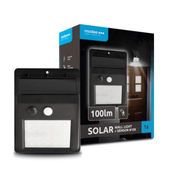 Modee Lighting LED Szolár Napelemes Fali Lámpa WS105 + szenzor (100 lumen) kép