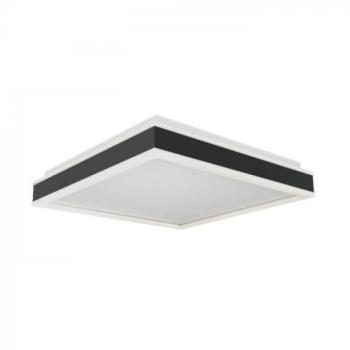 LED lámpatest , négyzet , mennyezeti , 50 cm , 48W , természetes fehér , alumínium, fekete , dimmelhető kép