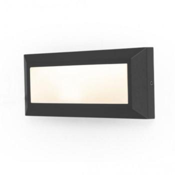 LED lámpatest , oldalfali , 11W , meleg fehér , matt fekete , kültéri , IP54 , LUTEC , HELENA kép