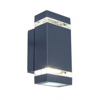 LED lámpatest , oldalfali , 2 irányú, 8W , természetes fehér , sötét szürke , kültéri , IP44 , LUTEC , FOCUS kép
