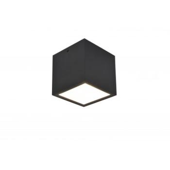 LED lámpatest , oldalfali , 6.7W , meleg fehér , matt fekete , kültéri , IP65 , LUTEC , GEMINI kép