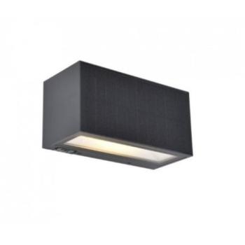 LED lámpatest , oldalfali , 8.2W , napelemes , meleg fehér , szürke , kültéri , IP44 , LUTEC , INKA kép