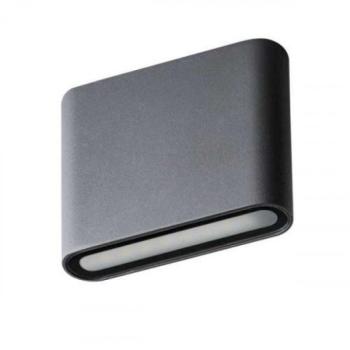 LED lámpatest , oldalfali , 8W , természetes fehér , kültéri , grafit , IP54, GARTO kép