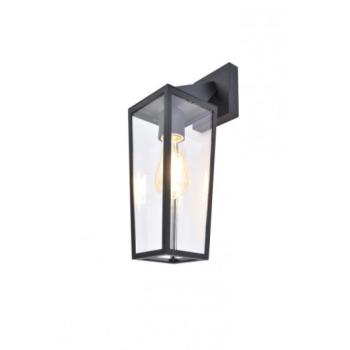 LED lámpatest , oldalfali , E27 foglalat , matt fekete , kültéri , IP44 , LUTEC , PINE kép