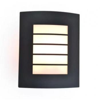 LED lámpatest , oldalfali , E27 foglalat , sötétszürke , kültéri , IP44 , LUTEC , SLIM kép