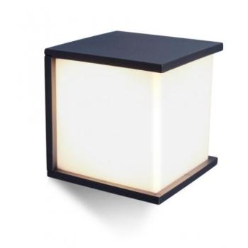 LED lámpatest , oldalfali , E27 , szürke , kültéri , IP44 , LUTEC , BOX CUBE kép