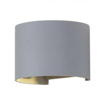 LED fali lámpa szürke kerek, 6W, 3000K, meleg fehér, 660 lm, IP54, Optonica, 7465 kép