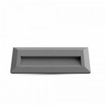 LED lámpatest , oldalfali , kültéri , lépcsővilágító , 3W , négyzet , meleg fehér , szürke , IP65 , V-Tac kép