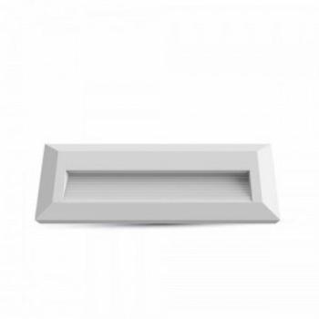 LED lámpatest , oldalfali , kültéri , lépcsővilágító , 3W , négyzet , természetes fehér , fehér , IP65 kép