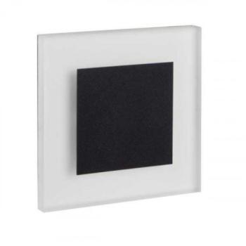 LED lámpatest , oldalfali , lépcsővilágító , irányfény , 0.8W , négyzet , természetes fehér , fekete , APUS kép