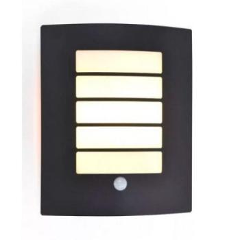 LED lámpatest , oldalfali , mozgásérzékelővel , E27 foglalat , sötétszürke , kültéri , IP44 , LUTEC , SLIM kép
