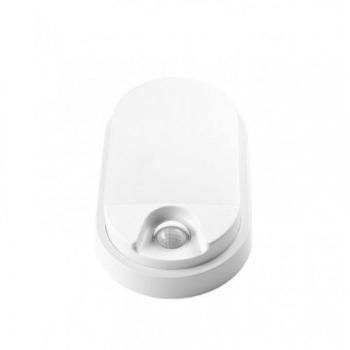 LED lámpatest , opál mennyezeti lámpa , hajólámpa , 15W , ovális , természetes fehér , mozgásérzékelős , IP54 kép