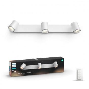 Led lámpatest , Philips Hue , Adore , fali , spot (3 x 5W GU10 + távirányító) , CCT , dimmelhető , fehér , IP44 kép