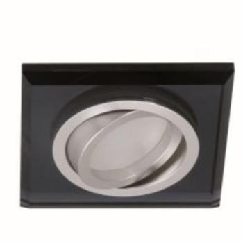LED lámpatest , spot keret , GU10/MR16 , beépíthető , billenthető , fekete , üveg , MORTA , CT-DTL50-B kép
