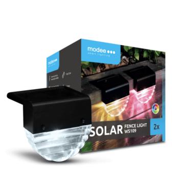 Modee Lighting LED Szolár Napelemes Fali Lámpa WS109 RGB (2db/doboz) kép