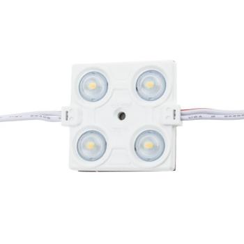 LED lencse modul 4 2835 vízálló, 2,4W, 3000K, meleg fehér, dimmelhető, 240 lm, IP65, Optonica, 4562 kép