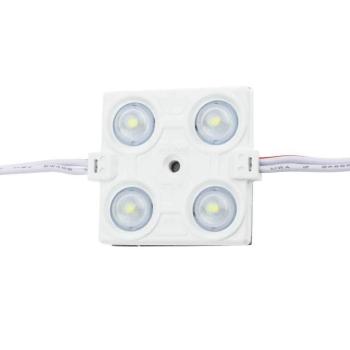 LED lencse modul 4 2835 vízálló, 2,4W, 7000K, hideg fehér, dimmelhető, 240 lm, IP65, Optonica, 4561 kép