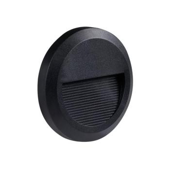 LED lépcsőlámpa kerek, fekete, 2W, 4200K, természetes fehér, 80 lm, IP65, Optonica, 7504 kép