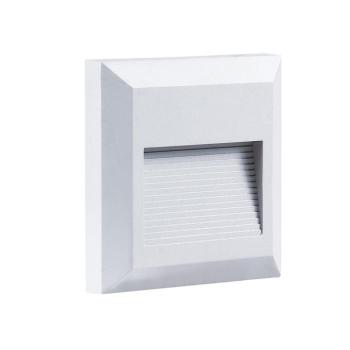 LED lépcsőlámpa, négyzet alakú, fehér, 2W, 3000K, meleg fehér, 100 lm, IP65, Optonica, 7511 kép