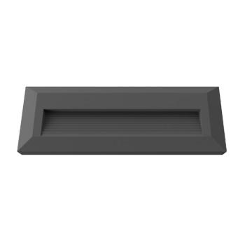 LED lépcsőlámpa, négyzet alakú, fekete, 3W, 4200K, természetes fehér, 100 lm, IP65, Optonica, 7516 kép