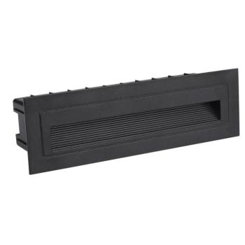 LED lépcsőlámpa, négyzet alakú, fekete, 6W, 4200K, természetes fehér, 480 lm, IP65, Optonica, 7502 kép
