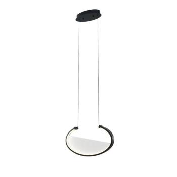 Adele LED lógó lámpa, hossza 37 cm, fekete, fém kép