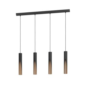 LED lógó lámpa Barbotto fekete/tölgy, 4 izzós kép
