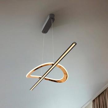 LED lógó lámpa Enora, fekete/arany színű, hossza 120 cm, CCT kép