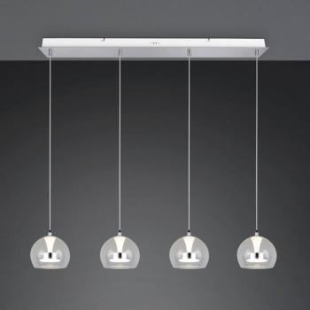 LED lógó lámpa Flynt, hossza 97 cm, króm színű fém, 4 izzós. kép