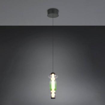 LED lógó lámpa Minerva, Ø 15 cm, színes, üveg, CCT, dimmelhető kép
