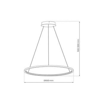 LED lógó lámpa Saturno, Ø 100 cm, arany színű, 1 izzó, 4000 K kép