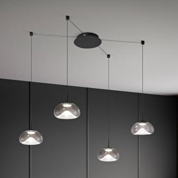 LED lógó világítás Brena, 4 izzós, átlátszó, üveg, CCT, dimmelhető kép