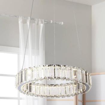 LED lógó világítás Filumena, szürke/tiszta, fém/üveg, Ø 35 cm kép