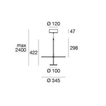 LED lógó világítás Stilo_P, fehér, Ø 35 cm, IP40 kép