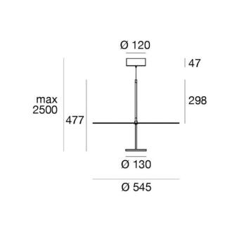 LED lógó világítás Stilo_P, fekete, Ø 55 cm, IP40 kép