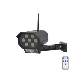 LED makett biztonsági kamera érzékelővel LED/5W/5,5V IP65 + távirányító SOLAR FAKE CAM kép