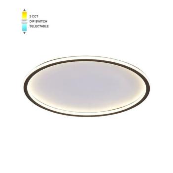 LED mennyezeti kerek lámpatest DISC 1 φ500*H45 46W 3xCCT-DIP SWITCH fehér+fekete 2026240 VITO kép