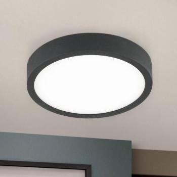 LED mennyezeti lámpa Bully fekete színben, 3,000 K, Ø14cm kép